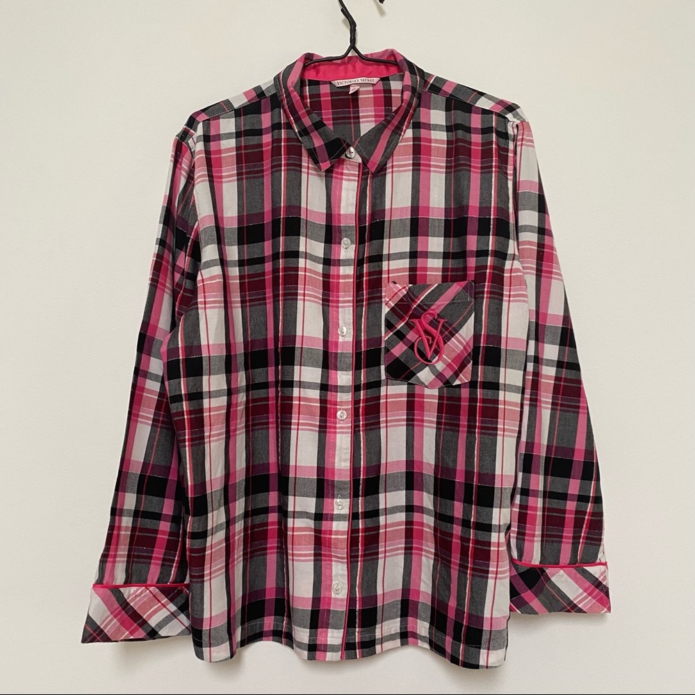 Victoria’s Secret Pajama Top Lightweight Flannel M